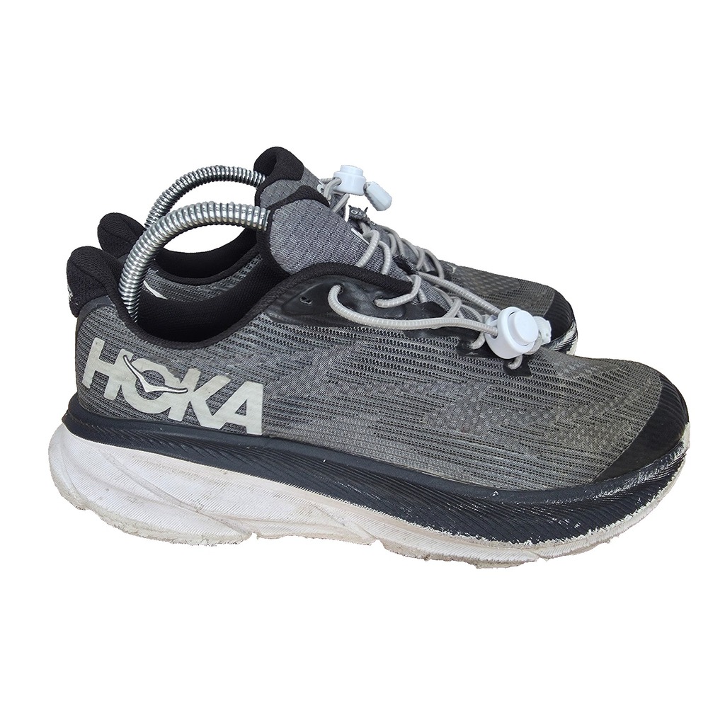 Hoka One One Clifton 9 Running Shoes Men 7 Gray Black Sneakers Trainers Athletic